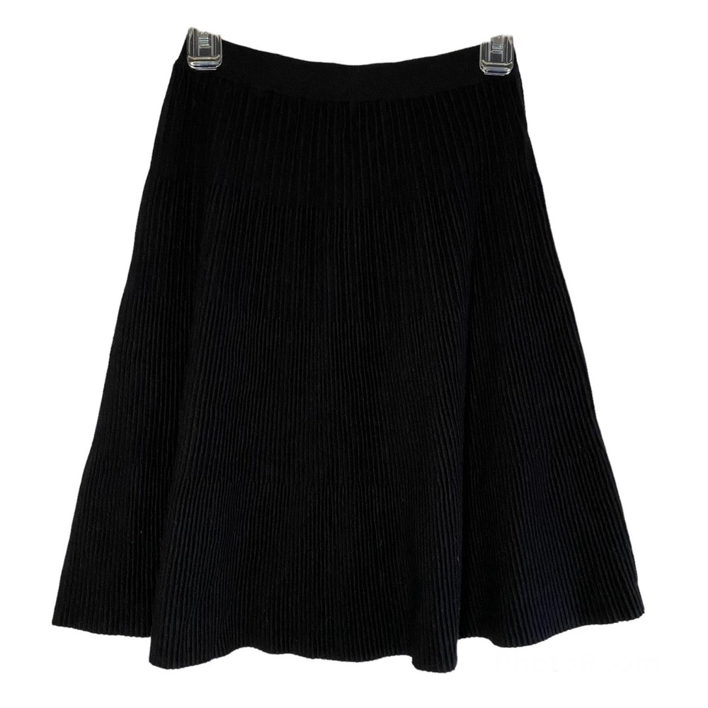 NEW NANETTE LEPORE woman's size XS ribbed knit circle black sweater skirt